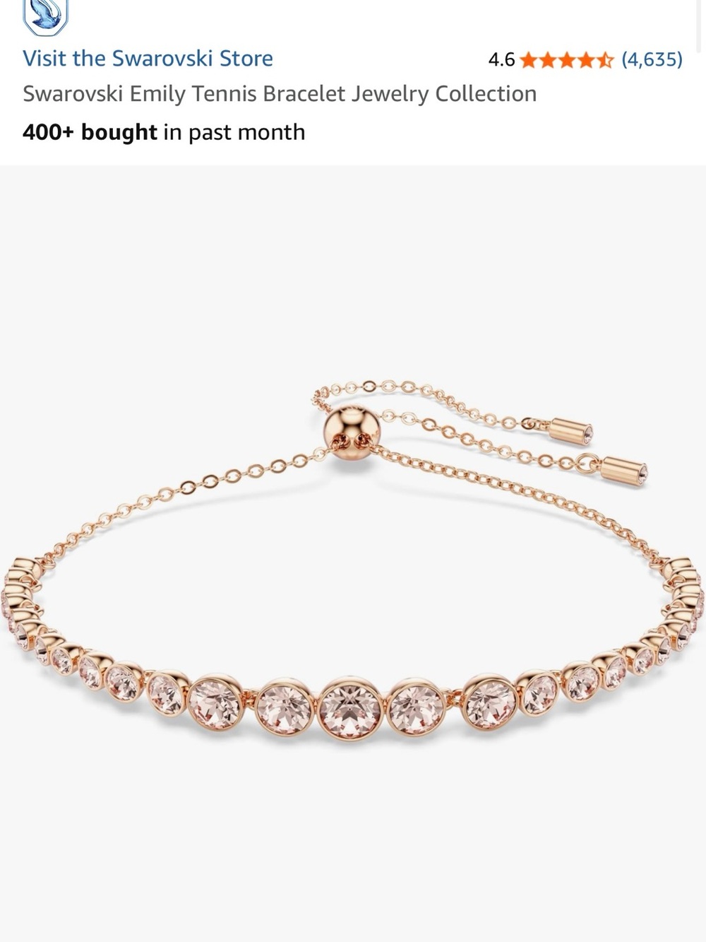 Swarovski rose Gold-Tone Crystal Imber Emily Bracelet